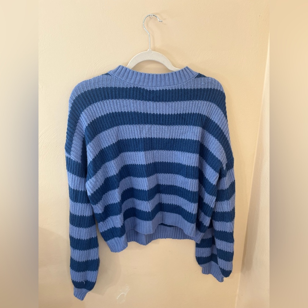 Striped Blue Women's Sweater